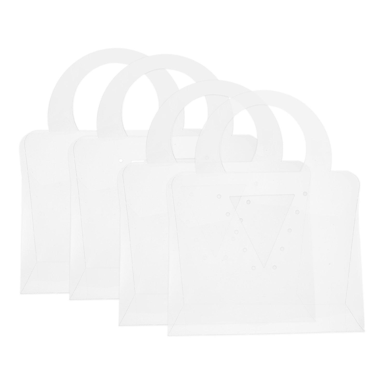 Florist Supply Shop - 4Pcs Clear Bouquet Gift Bags with