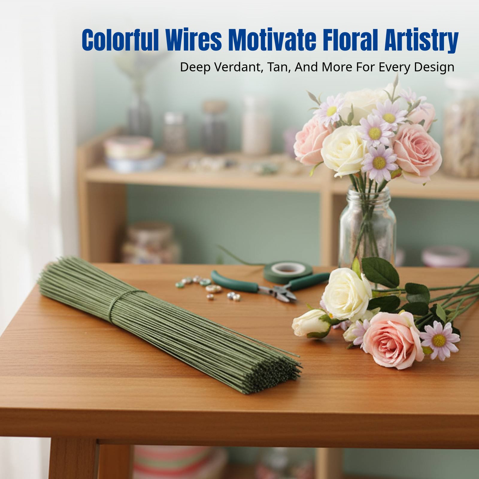DIY Handcraft Floral Stem Wire - Floral Tape Green recension och pris