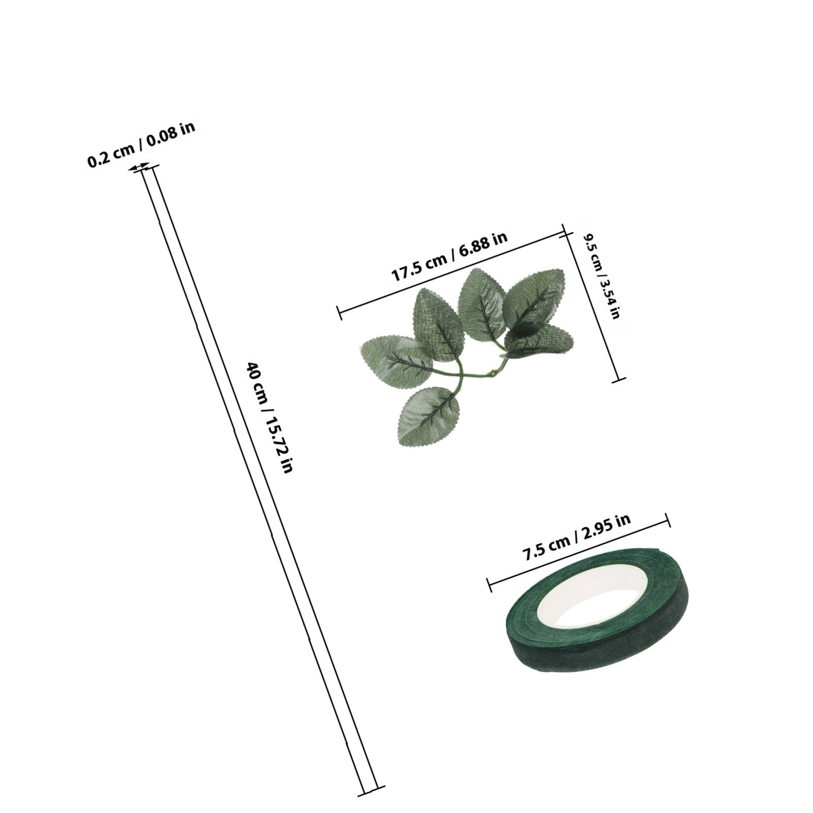 20 pcs Floral Arrangement Kit  - Floral Tape Green recension och pris