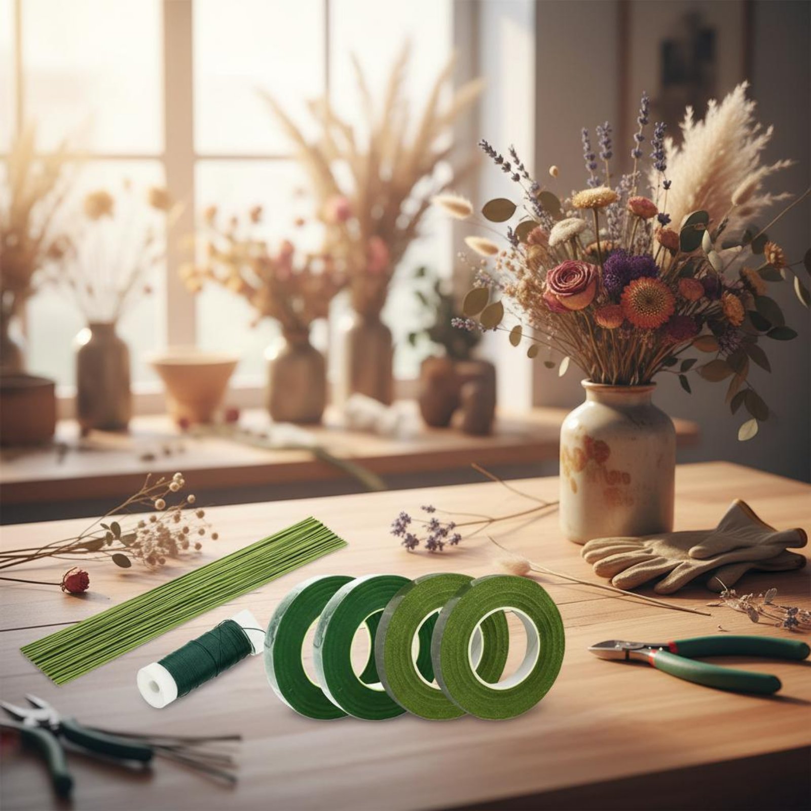 Floral Arrangement Making Kit  - Floral Tape Green recension och pris