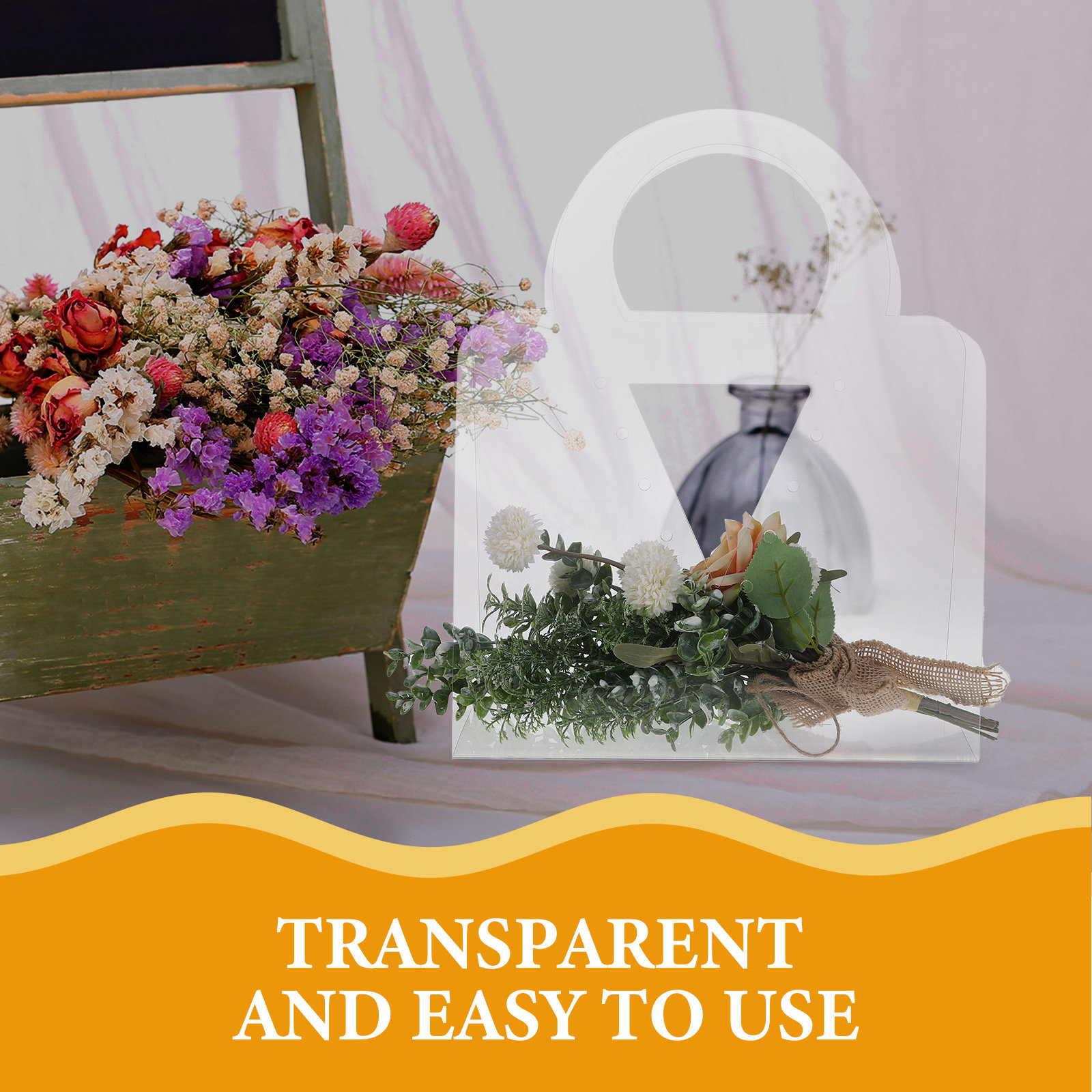 4Pcs Clear Bouquet Gift Bags w - Florist Supply Shop recension och pris