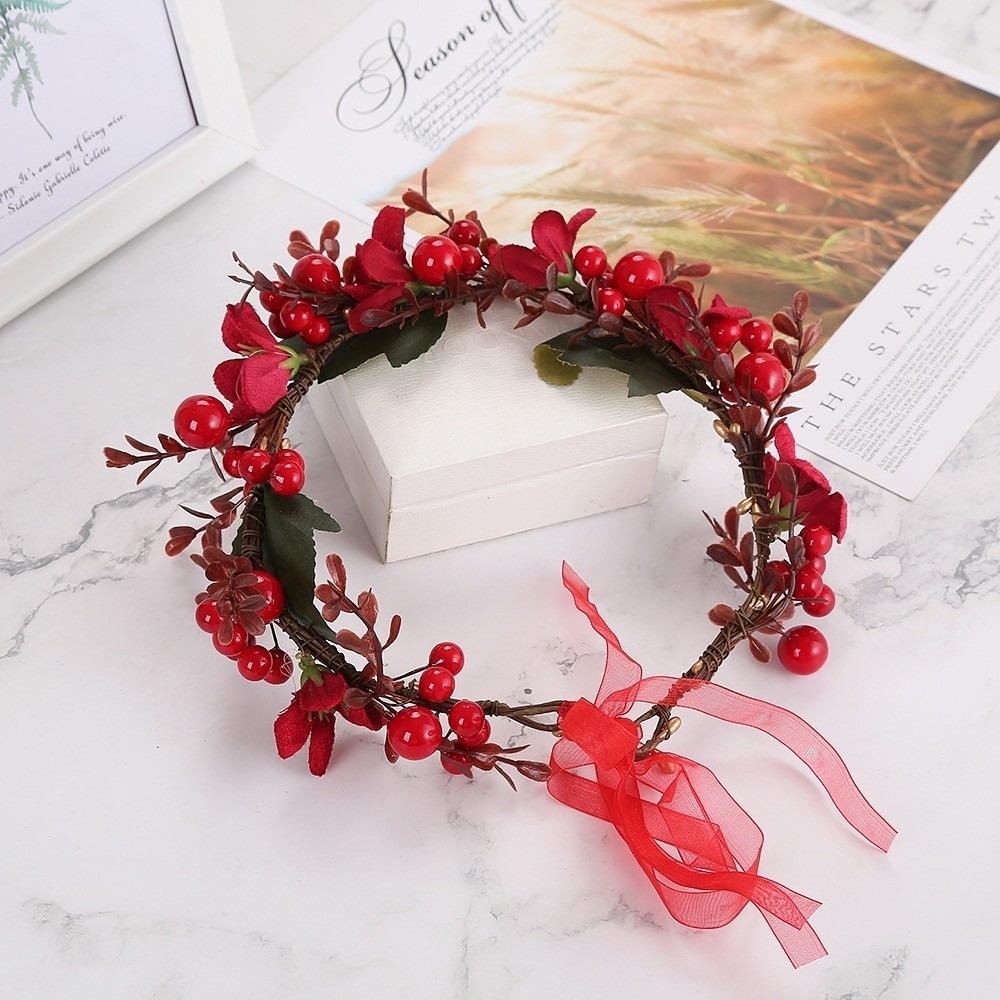 Large Red Berry Garland Red Fl - Floral Tape Green recension och pris