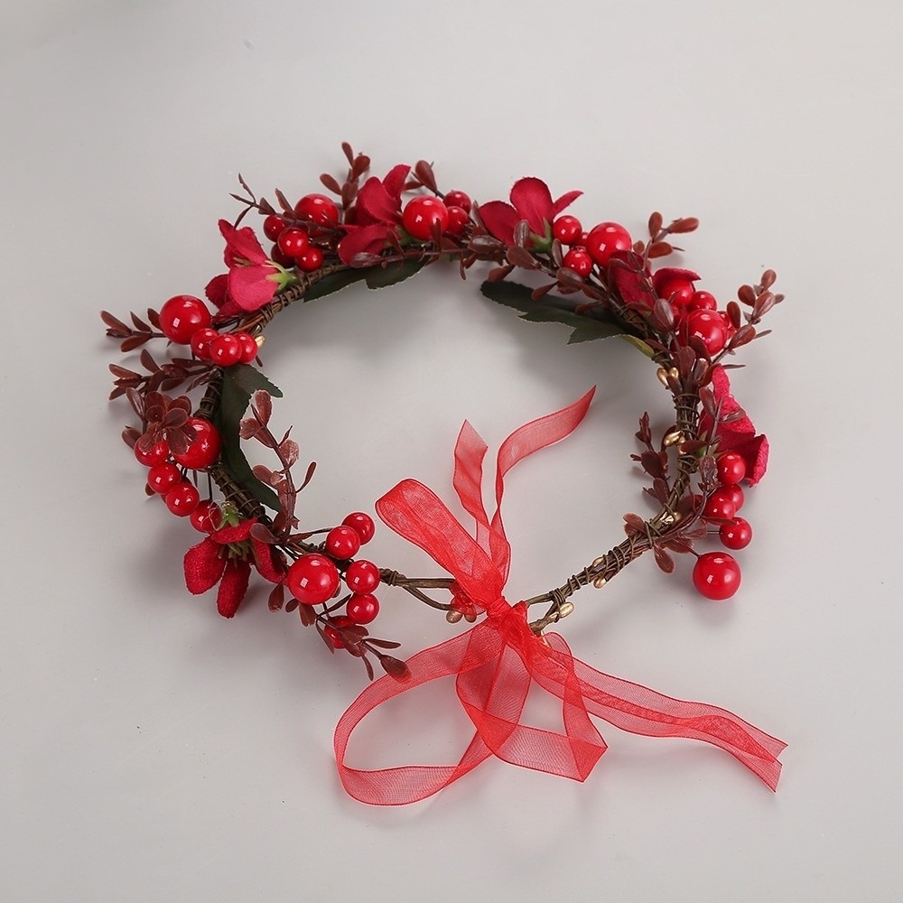 Large Red Berry Garland Red Fl - Floral Tape Green recension och pris